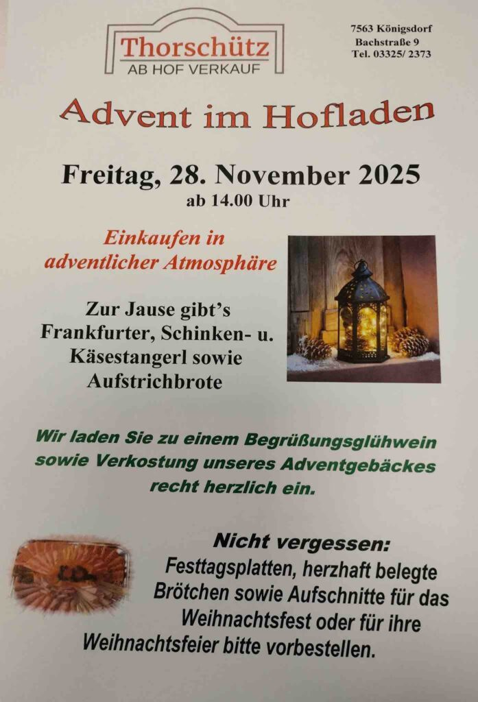 Advent im Hofladen Thorschuetz Königsdorf